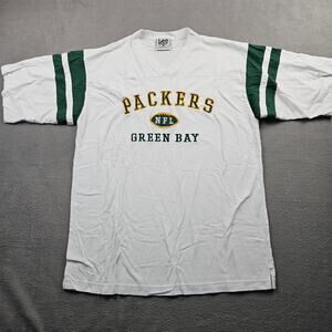 Vintage LEE Sport Green Bay Packers Size L Embroidered V-Neck Y2K
